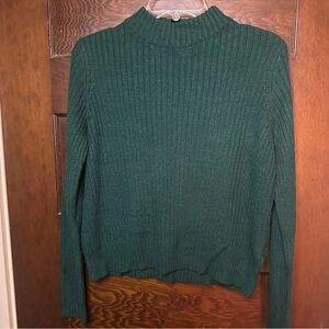 Women's H&M Medium Green Ribbed Sweater